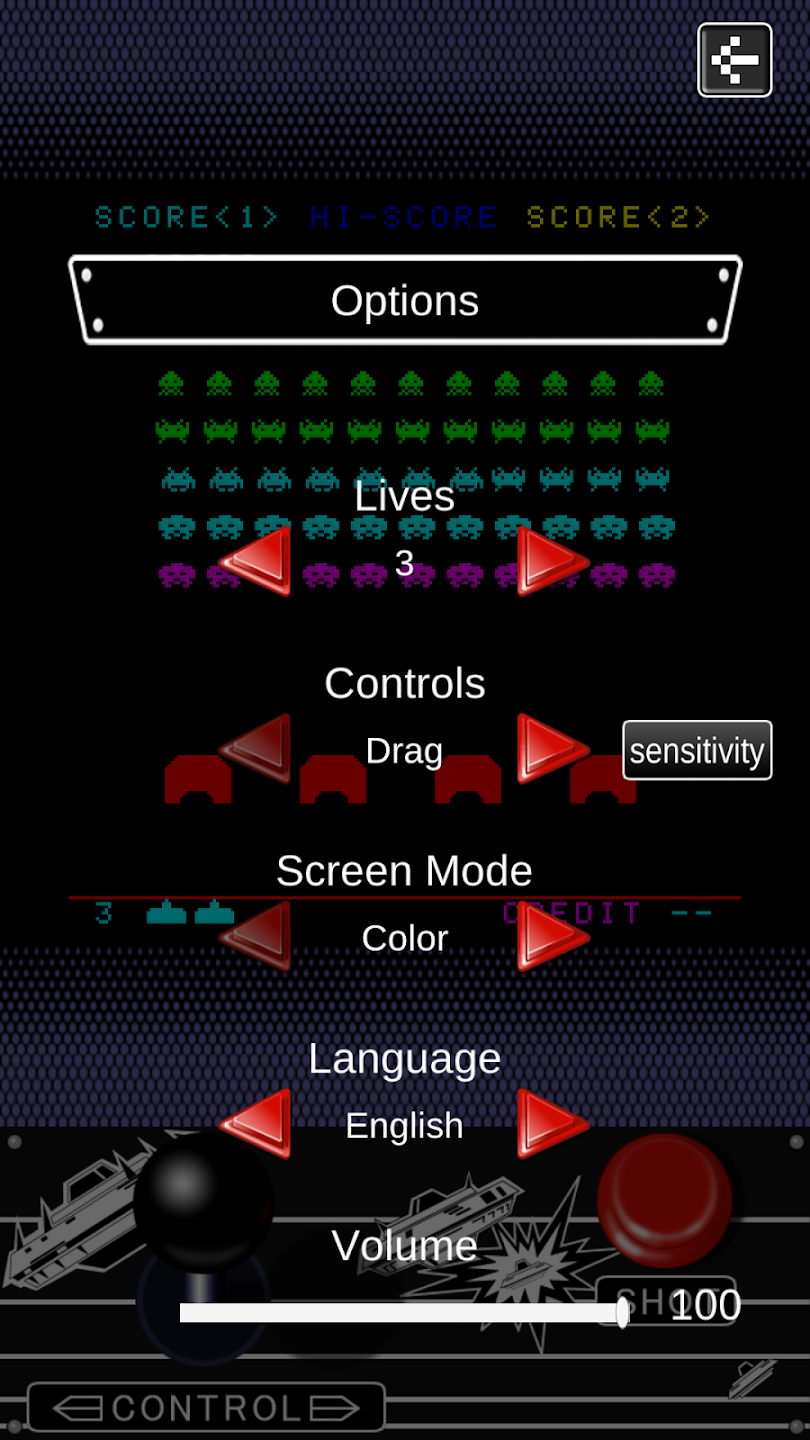 Styl pixel‑art Space Invaders z neonowymi akcentami