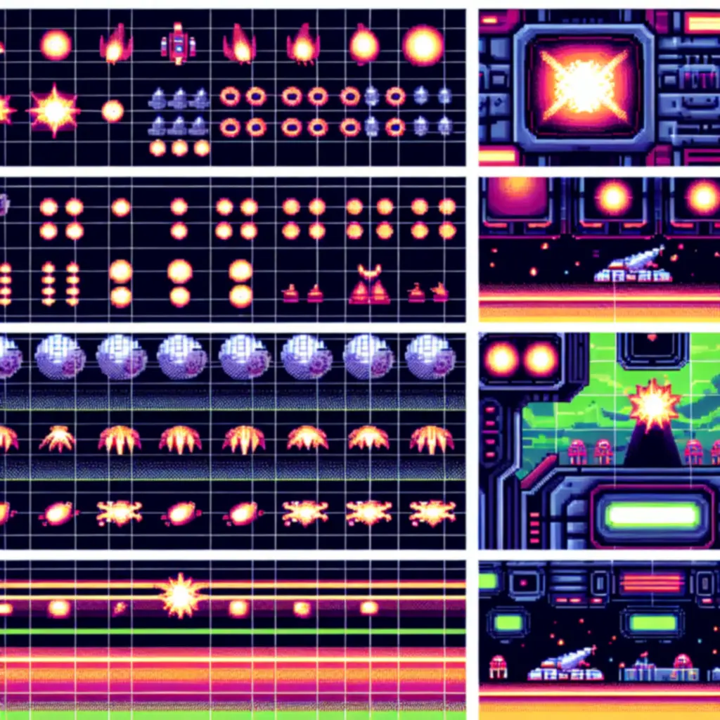 Detale i ciekawostki wizualne z gry Space Invaders w stylu pixel‑art