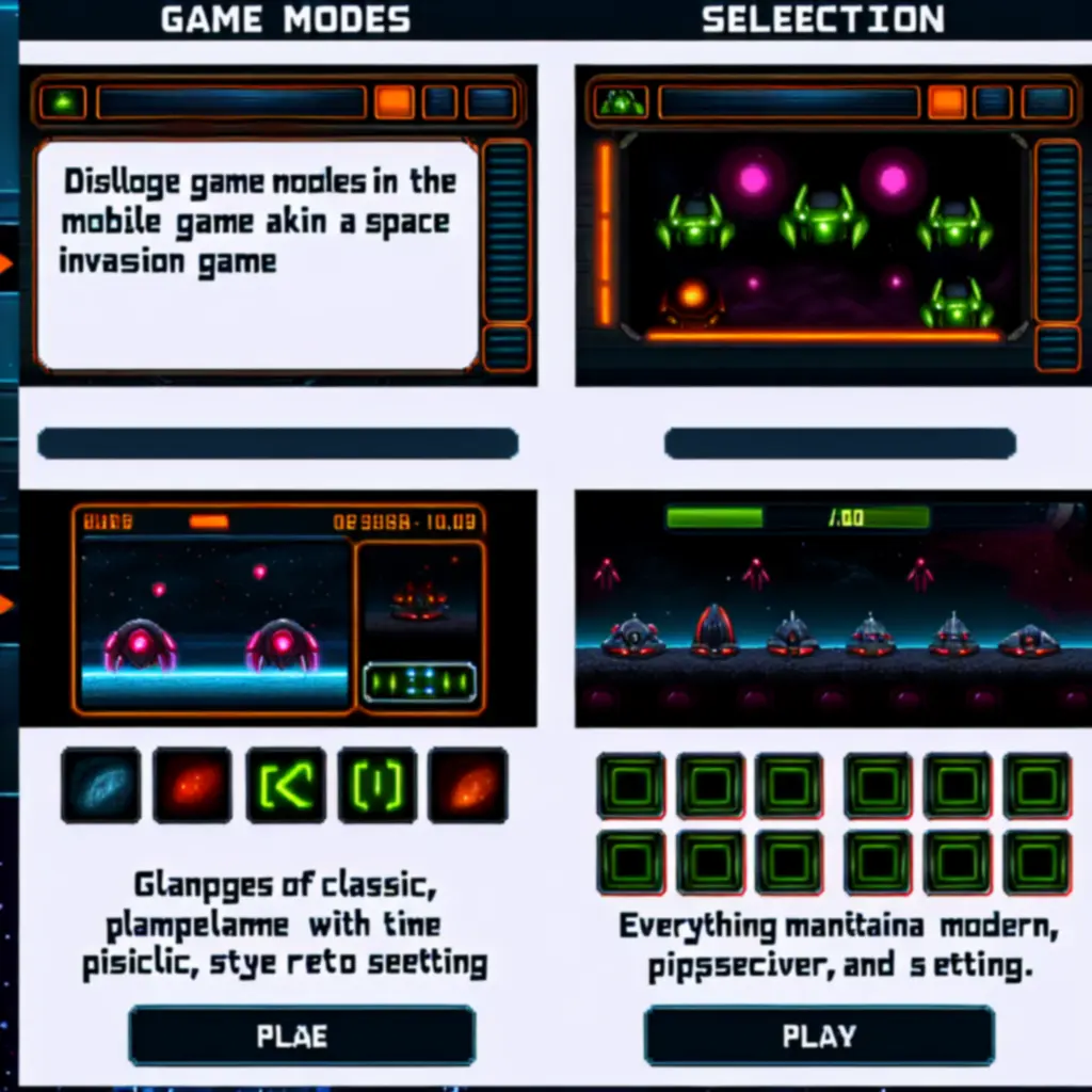 Ekrany wyboru trybów gry: klasyczny i wyzwania czasowe